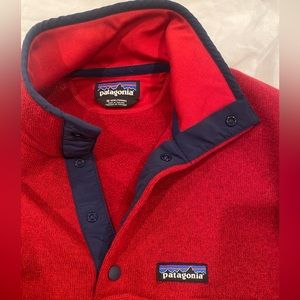 Patagonia Mens Lightweight Better Sweater Marsupial Pullover - Red - Medium